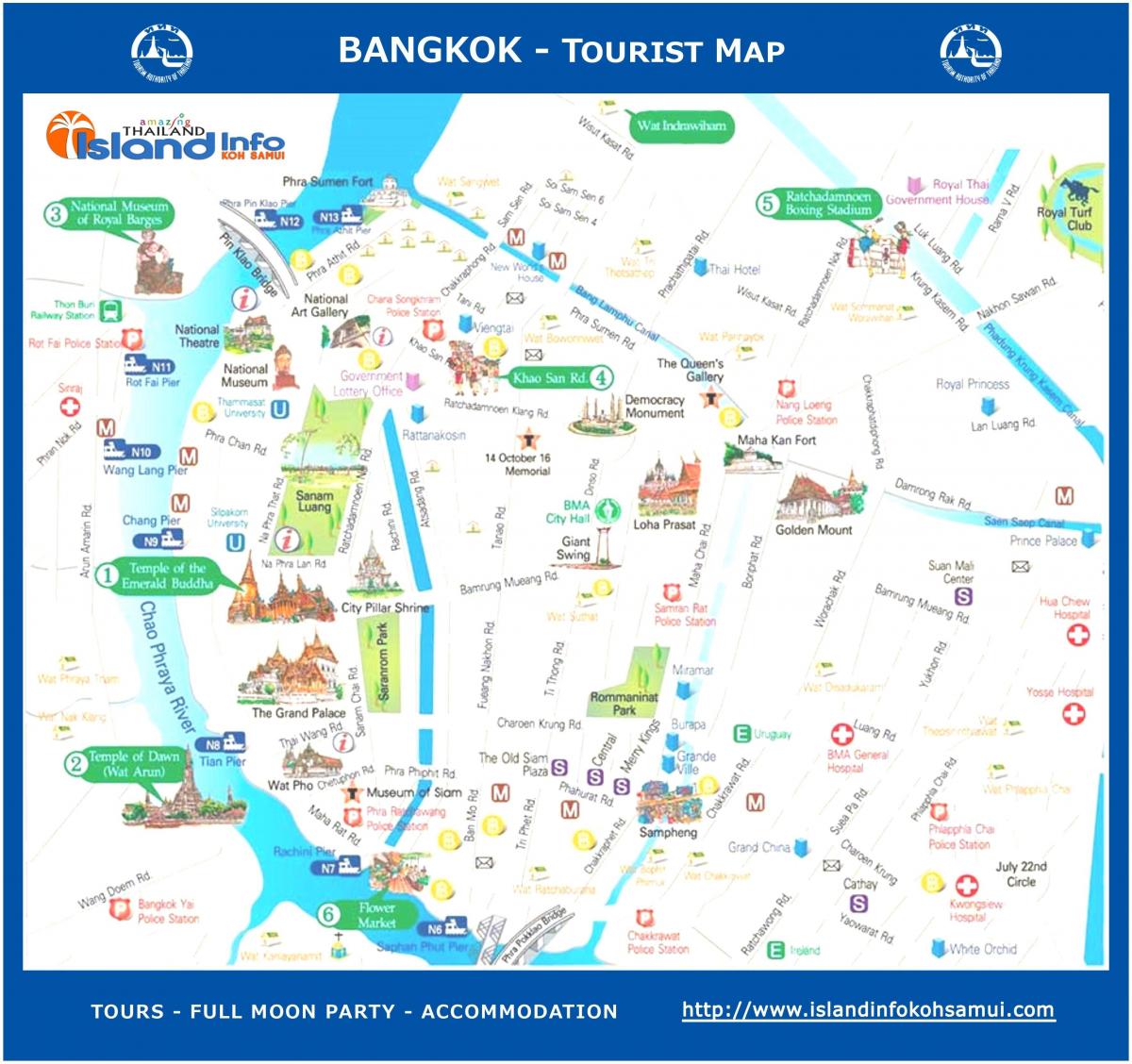 bangkok vodnik (travel guide) zemljevidu