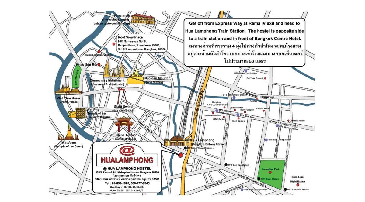 hua lamphong železniške postaje zemljevid