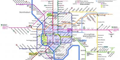 Bangkok zemljevid podzemne železnice 2016