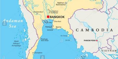 Bangkok tajska zemljevid sveta