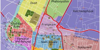 Zemljevid bangkok in okolici
