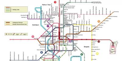 Bangkok metro postaje zemljevid