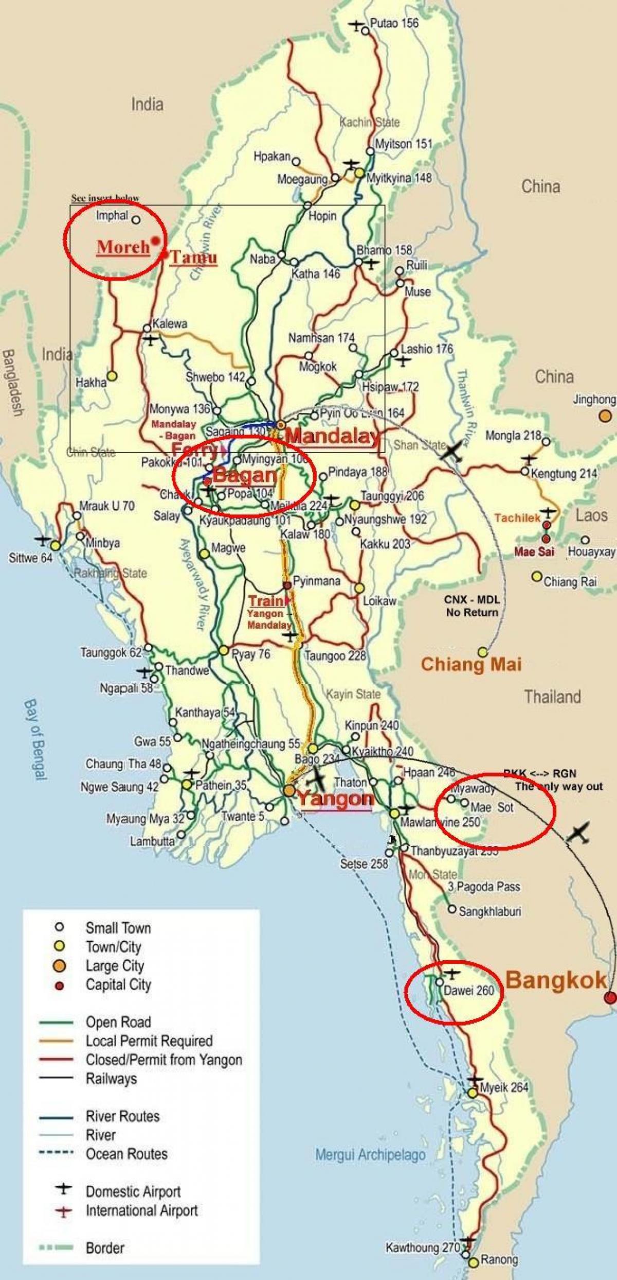 zemljevid bangkok avtocesti