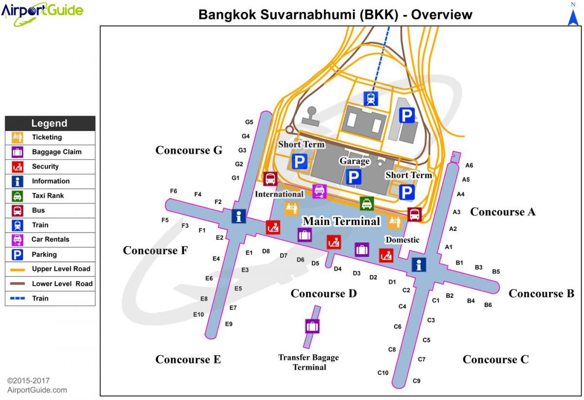 bkk letališče zemljevid