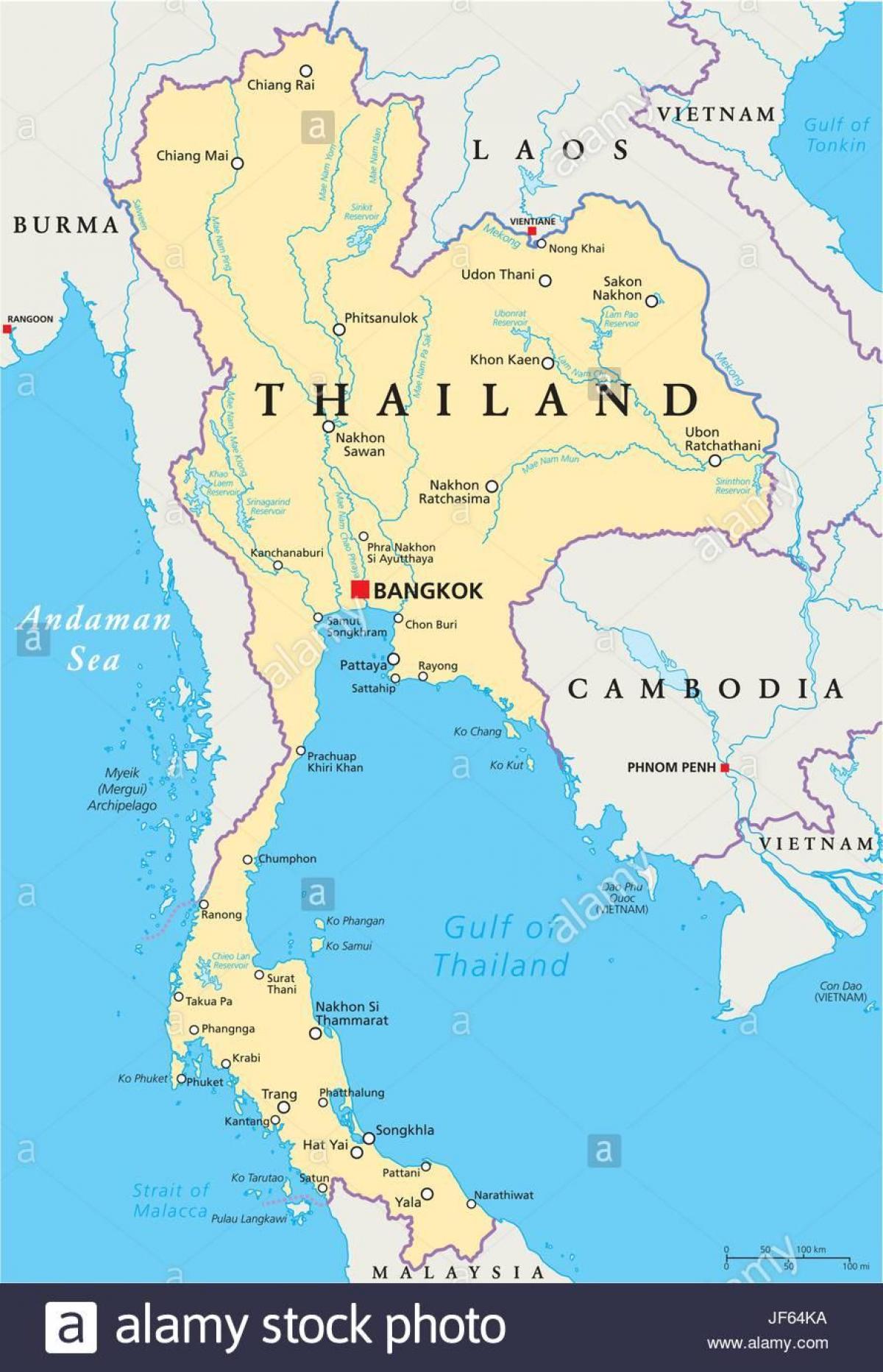 bangkok tajska zemljevid sveta