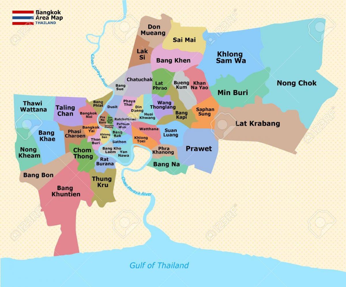 zemljevid district bangkoka