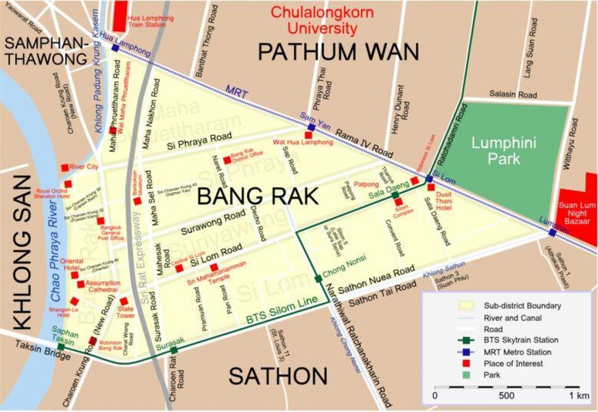 zemljevid bangkok red light district