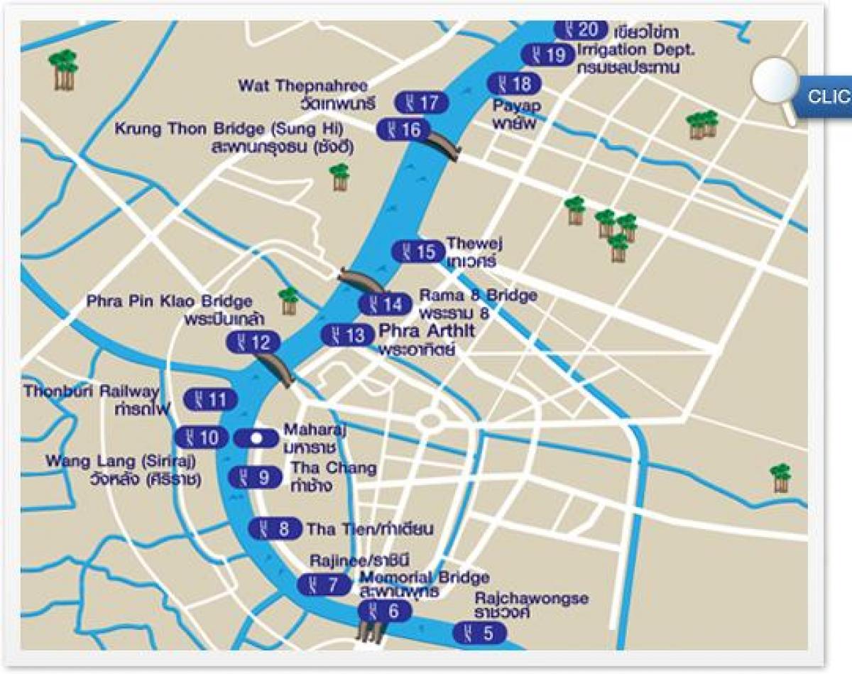 zemljevid bangkok rečni promet