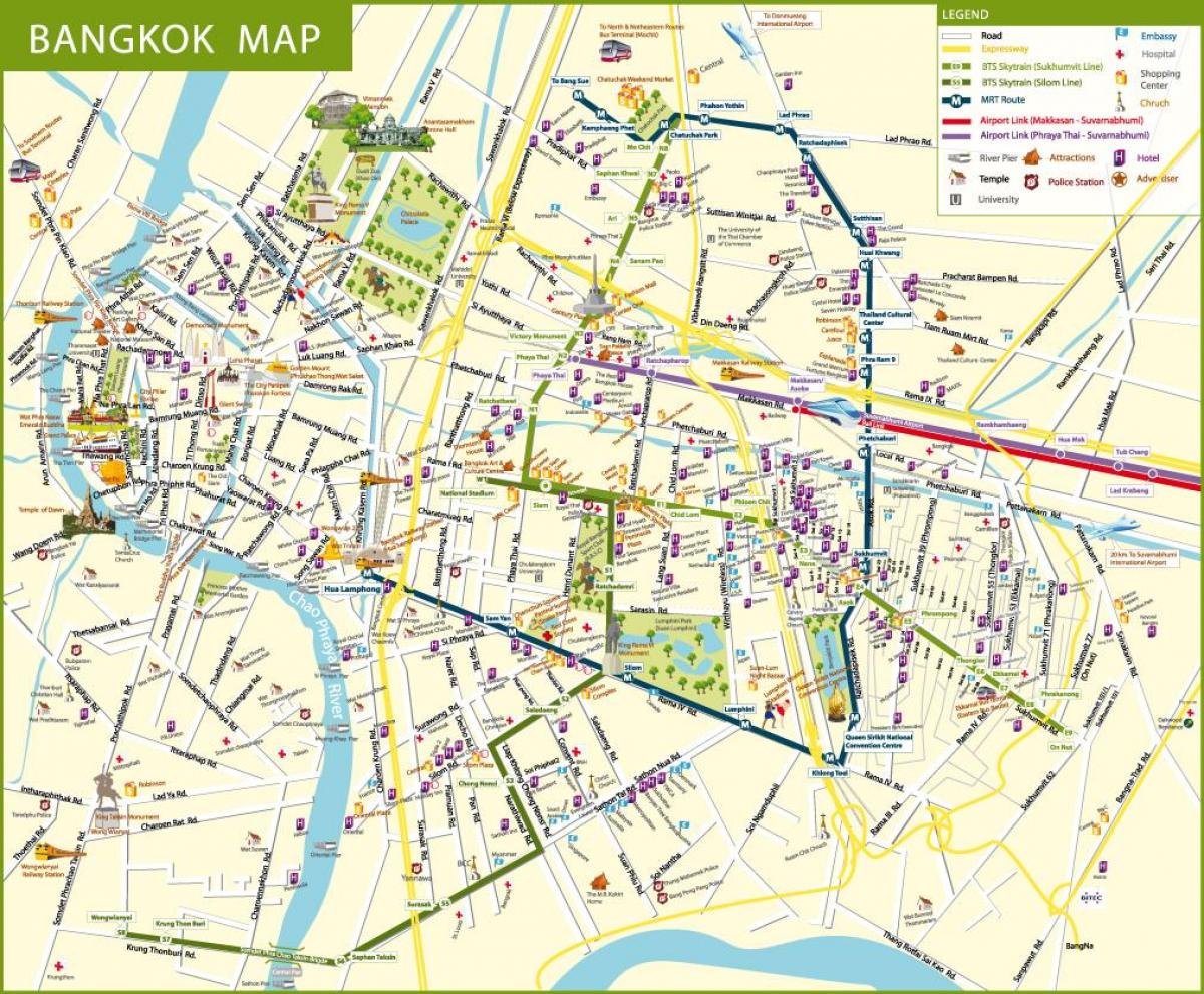zemljevid bangkok street