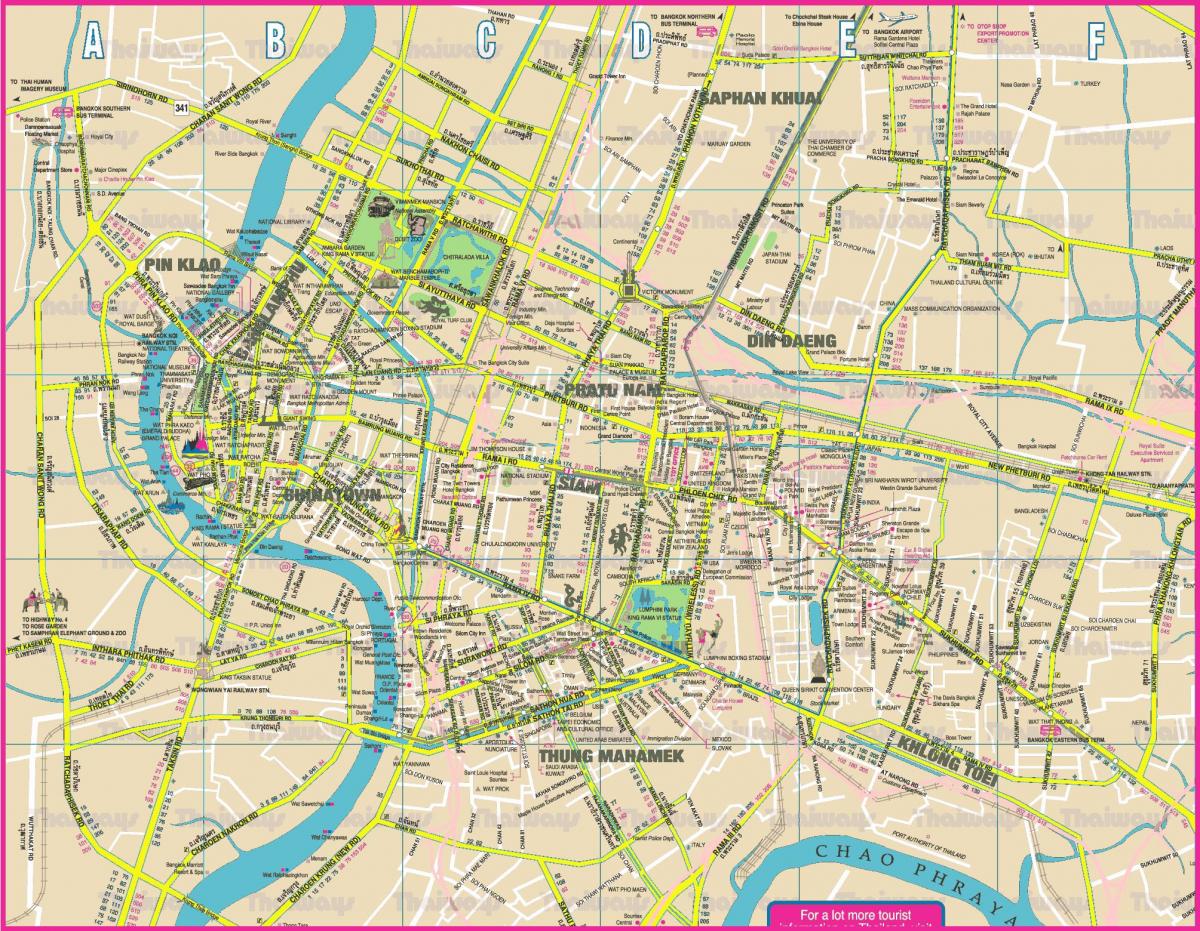zemljevid mesta bangkok