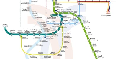 Bangkok mesto, vlak zemljevid