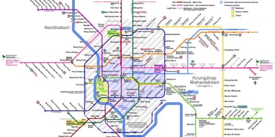Bangkok vlak linije zemljevid
