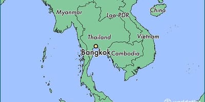 Zemljevid bangkok državi