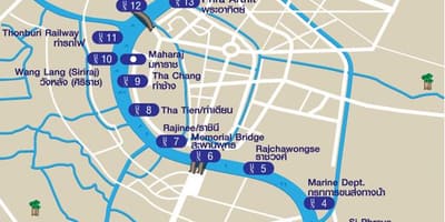 Reko čoln bangkok zemljevid