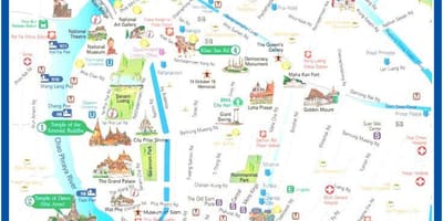 Bangkoku na tajskem turističnem zemljevidu