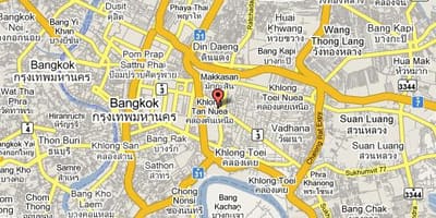Zemljevid sukhumvit območje bangkok